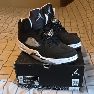Jordan 5 Black and White High-Top Sneakers